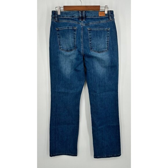 LL Bean BeanFlex Jeans Women 12 M/T Bootcut Leg Favorite Fit High Rise - Picture 4 of 12